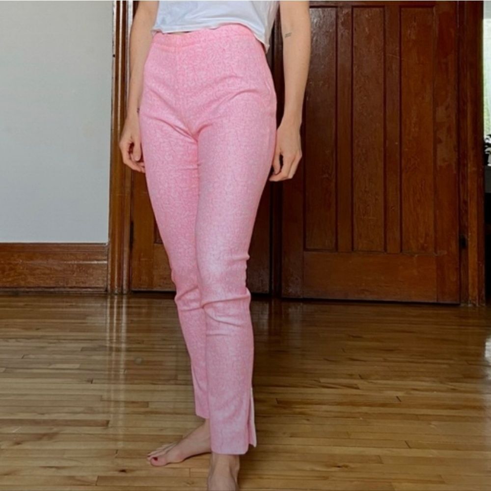 Maison Kitsuné Pink Capris skinny Pant